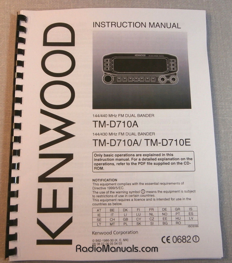 Kenwood TM-D710A/E Instruction Manual